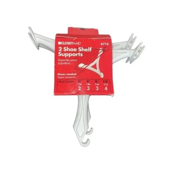 2 ClosetMaid 6715 Shoe Shelf Rack Supports New white discontinued - Picture 3 of 6